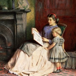 Mother reading to her child